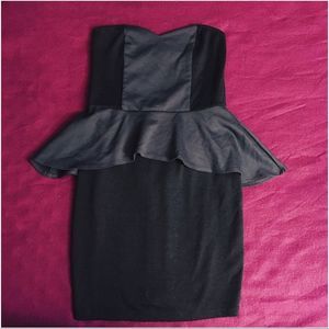 Pacsun strapless black and grey dress
